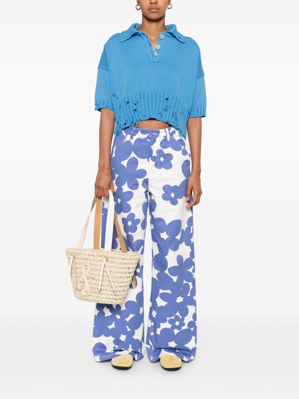 cotton polo top - 2