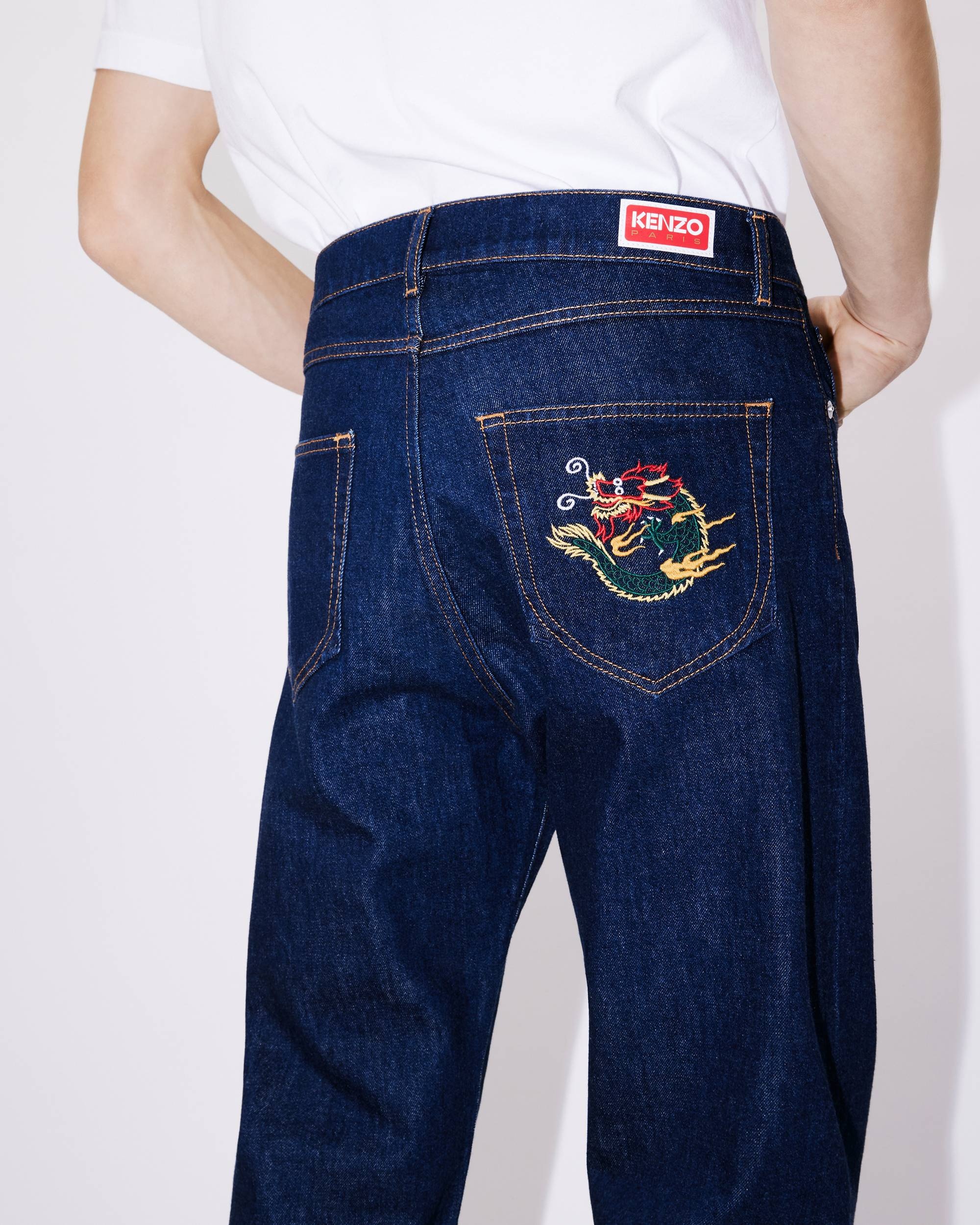 ASAGAO 'Year of the Dragon' straight-leg cropped jeans - 7