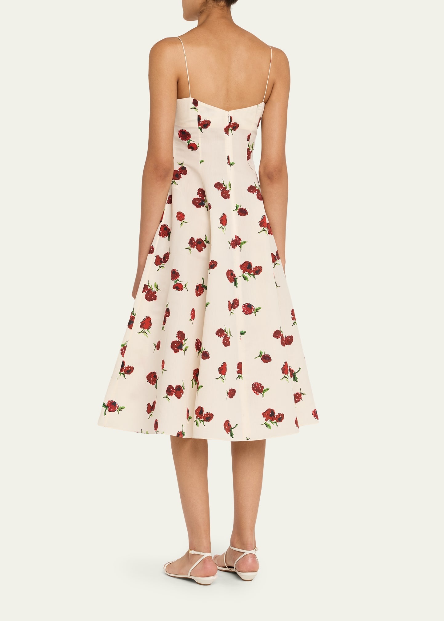 Isabella Floral Empire-Waist A-Line Midi Dress - 3