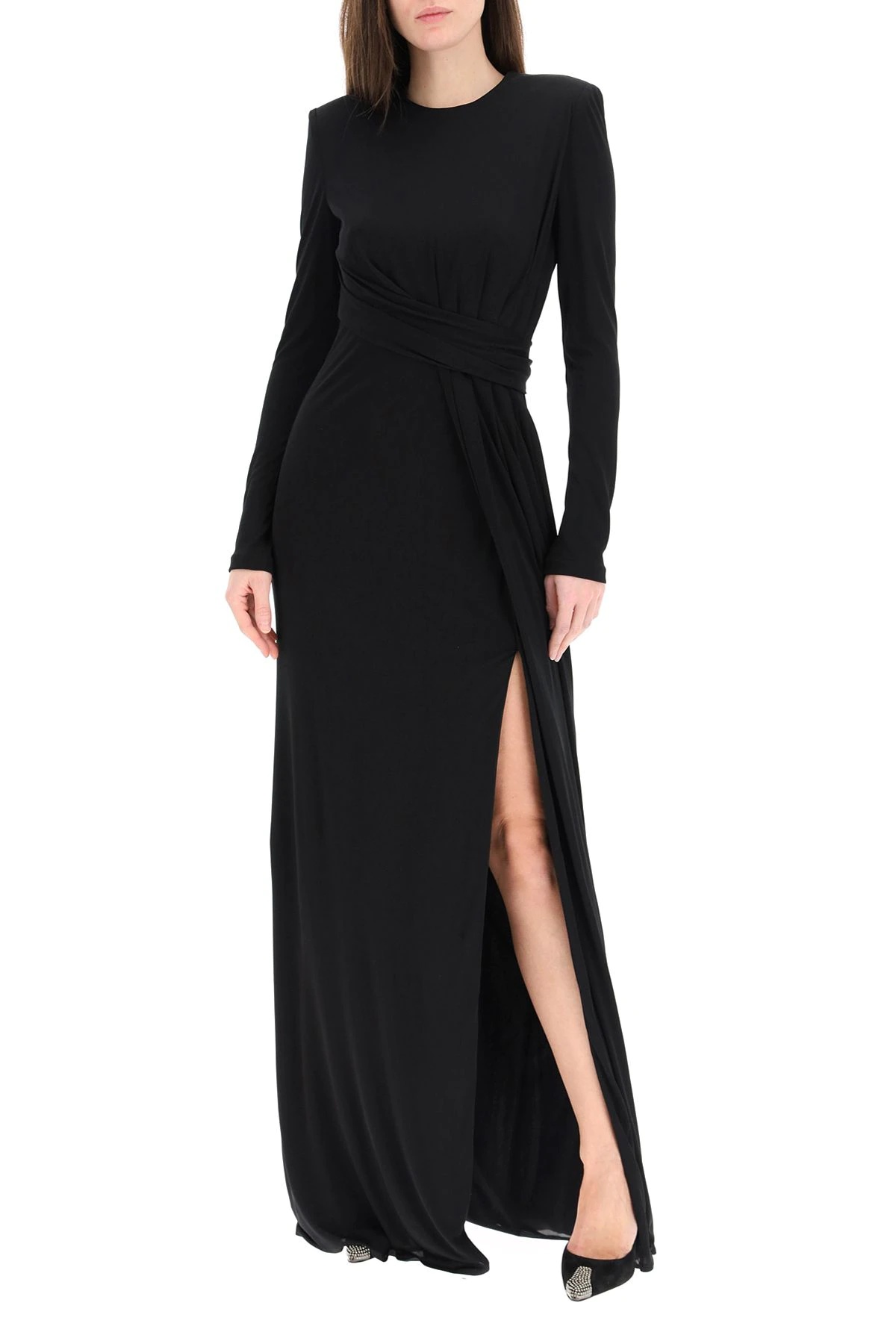 LONG DRAPED JERSEY DRESS - 2