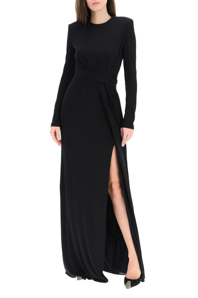 Alexander McQueen LONG DRAPED JERSEY DRESS outlook