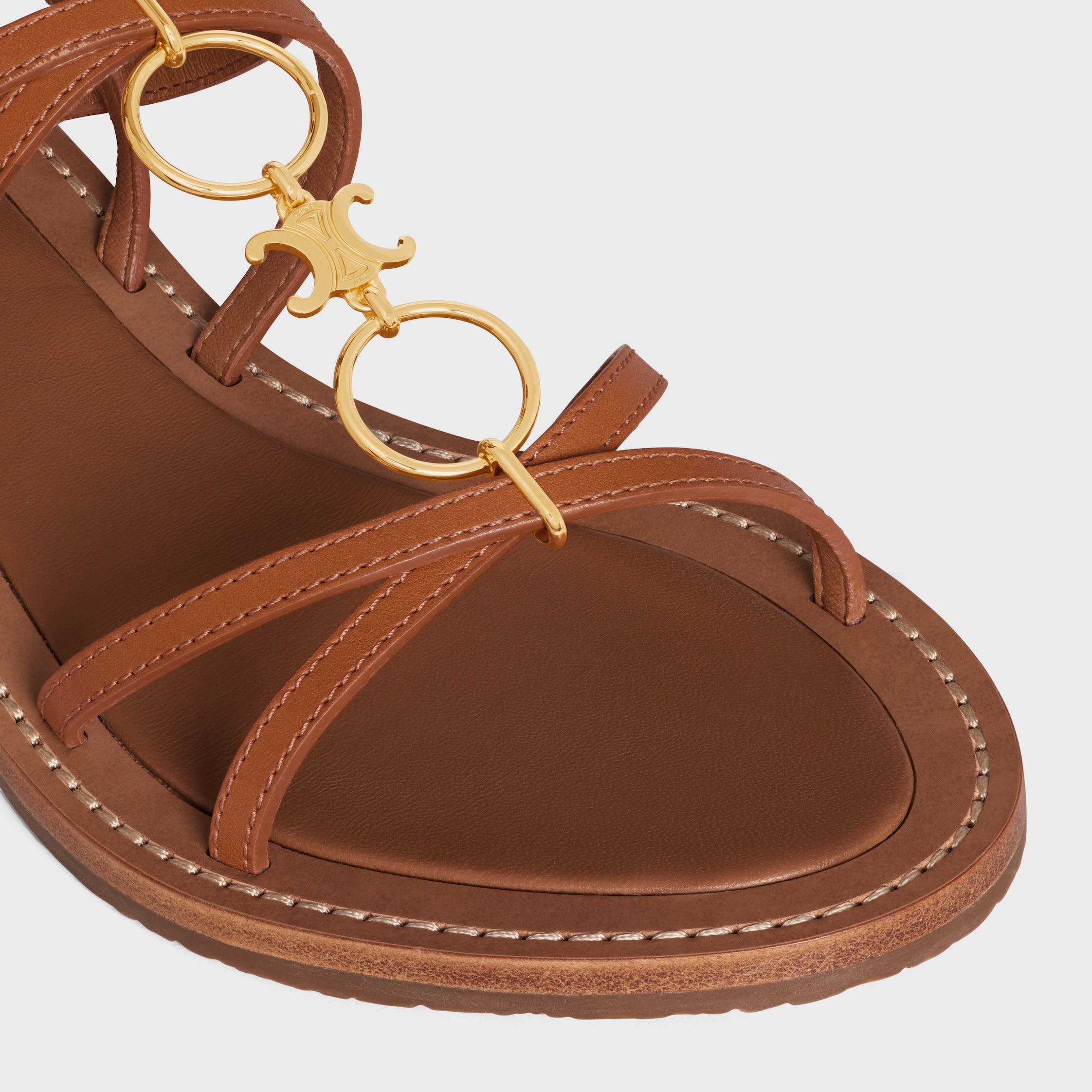 CELINE LYMPIA STRAPPY JEWEL SANDAL  IN CALFSKIN - 4