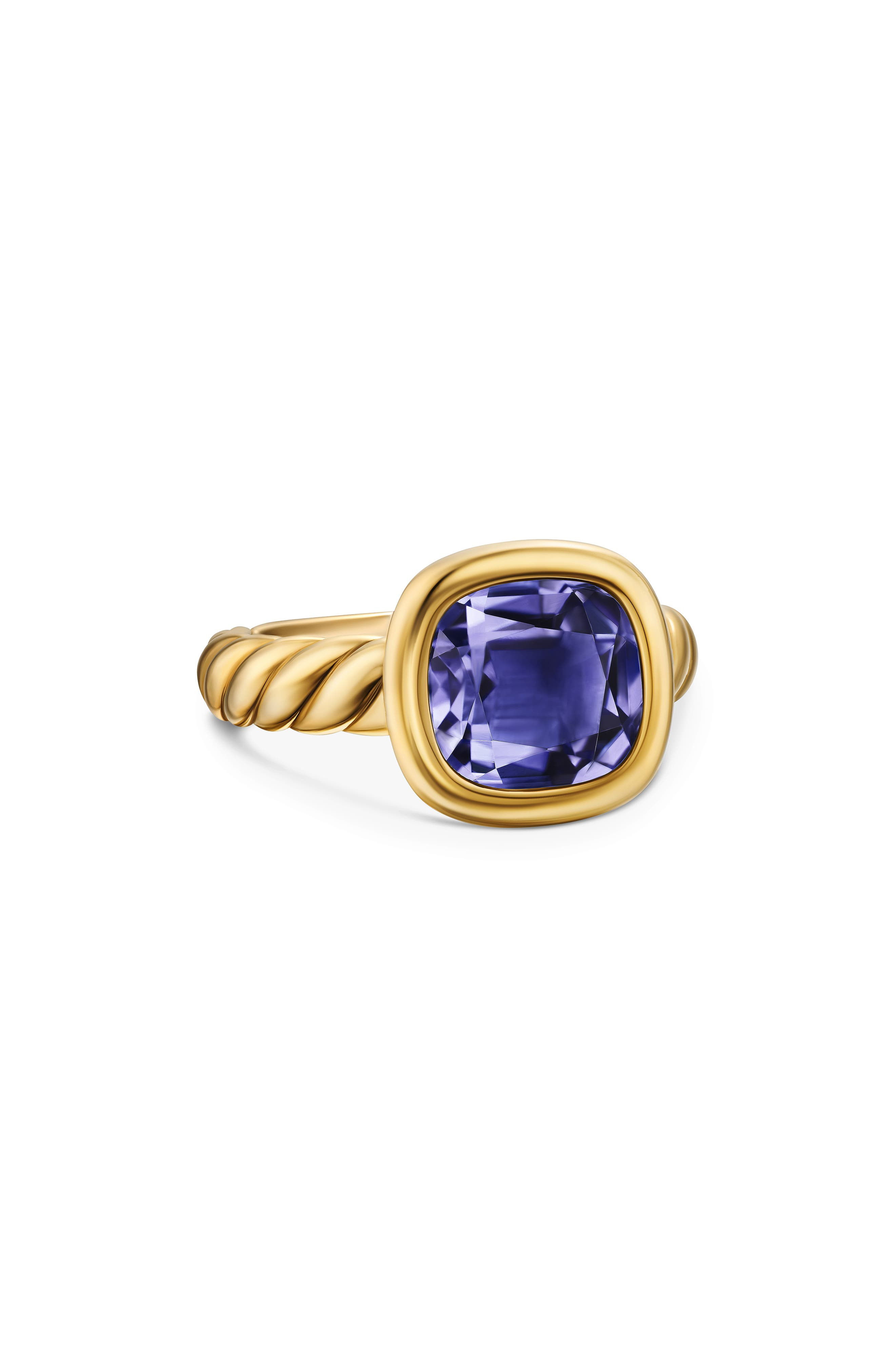 David Yurman DY Mercer® Stone Ring in 18K Yellow Gold, 10mm in Iolite at Nordstrom - 5