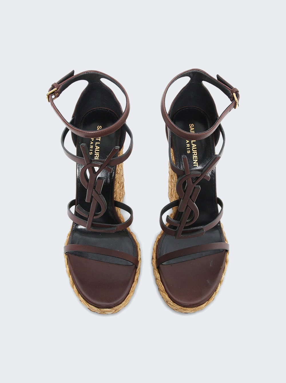 Cassandra Wedge Espadrilles Brown And Natural - 4