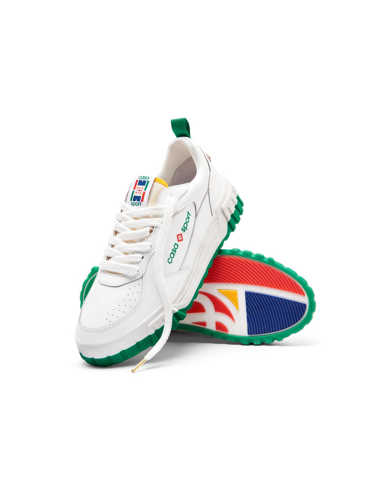 Mens The Court White & Green Sneaker 9