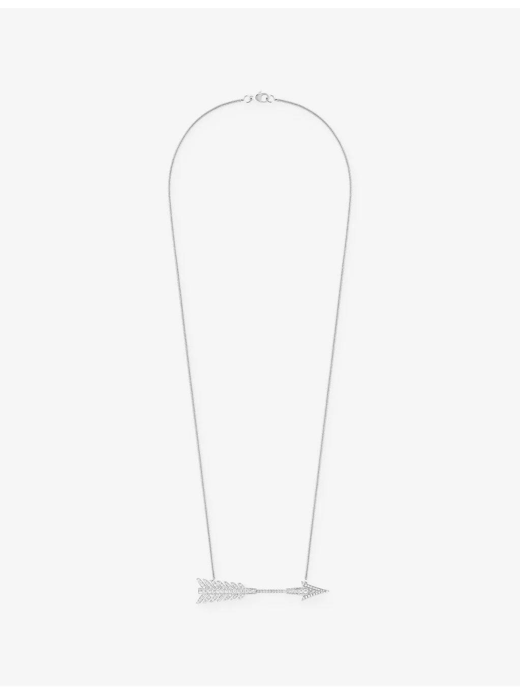 Fleche 18ct White-Gold And 0.65ct Diamond Pendant Necklace - 1