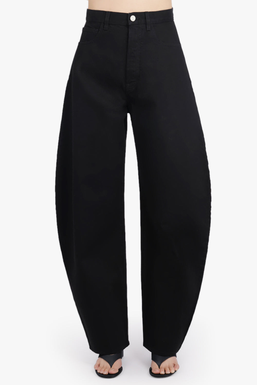 ROUND BALLOON LEG JEANS | BLACK - 3