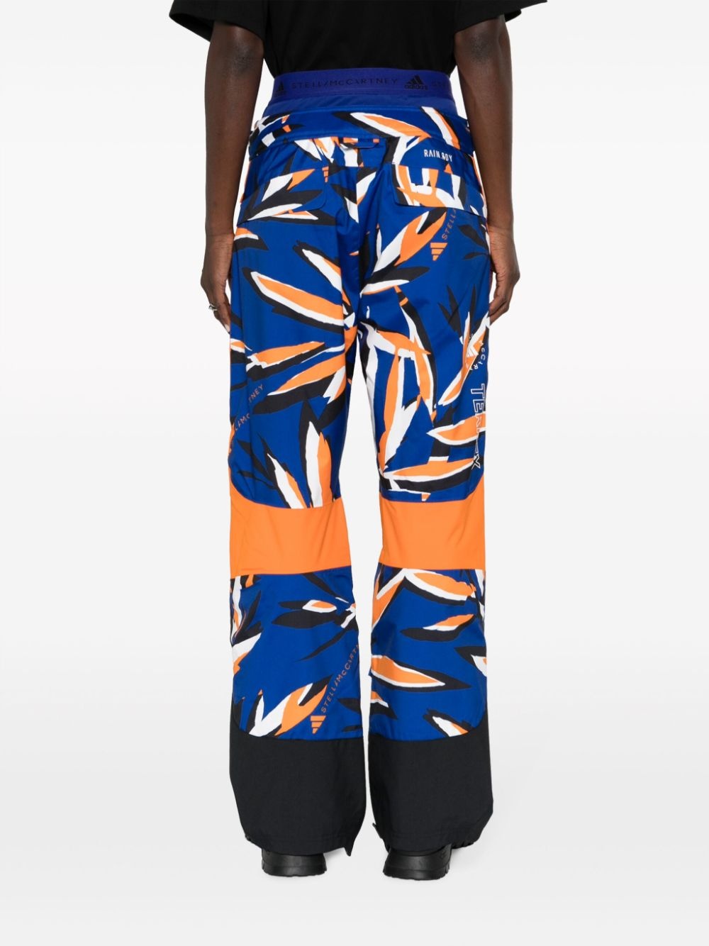 abstract-print panelled track pants - 4