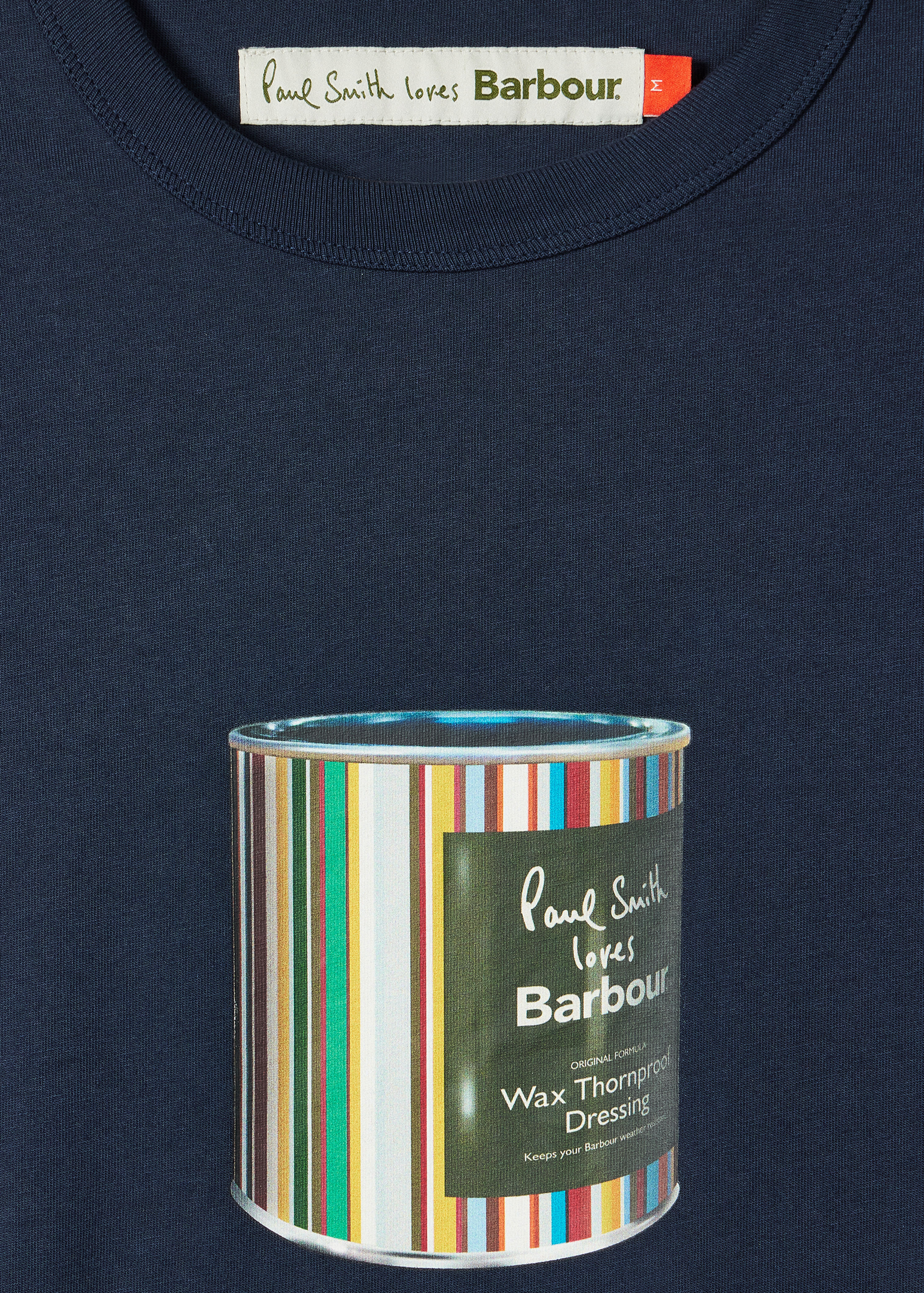 Paul Smith loves Barbour - Wax Tin Print T-Shirt - 2