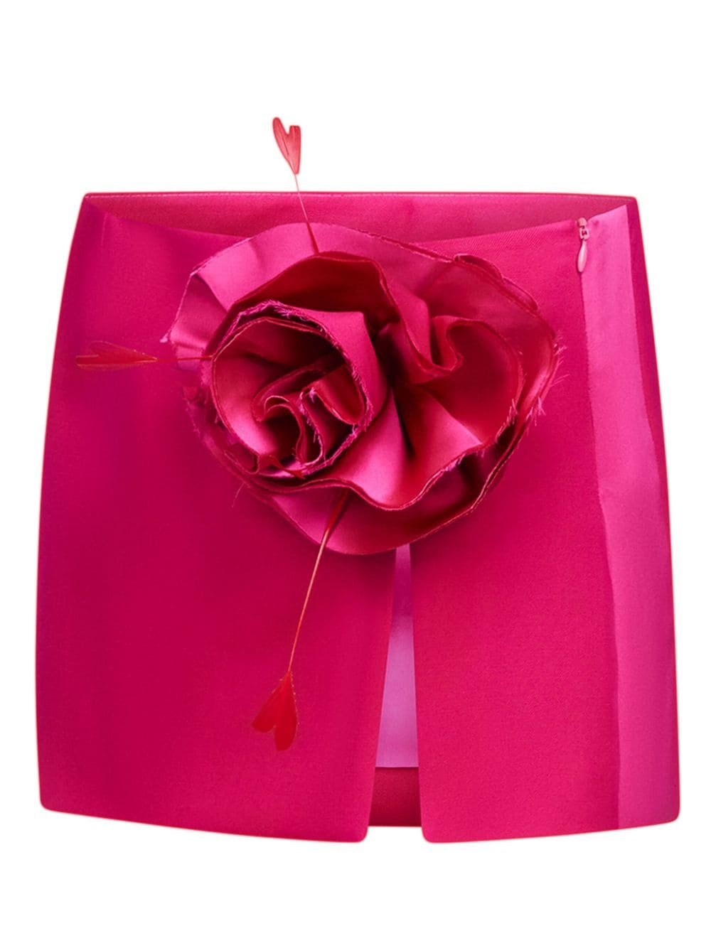 floral-appliqué wool miniskirt - 7