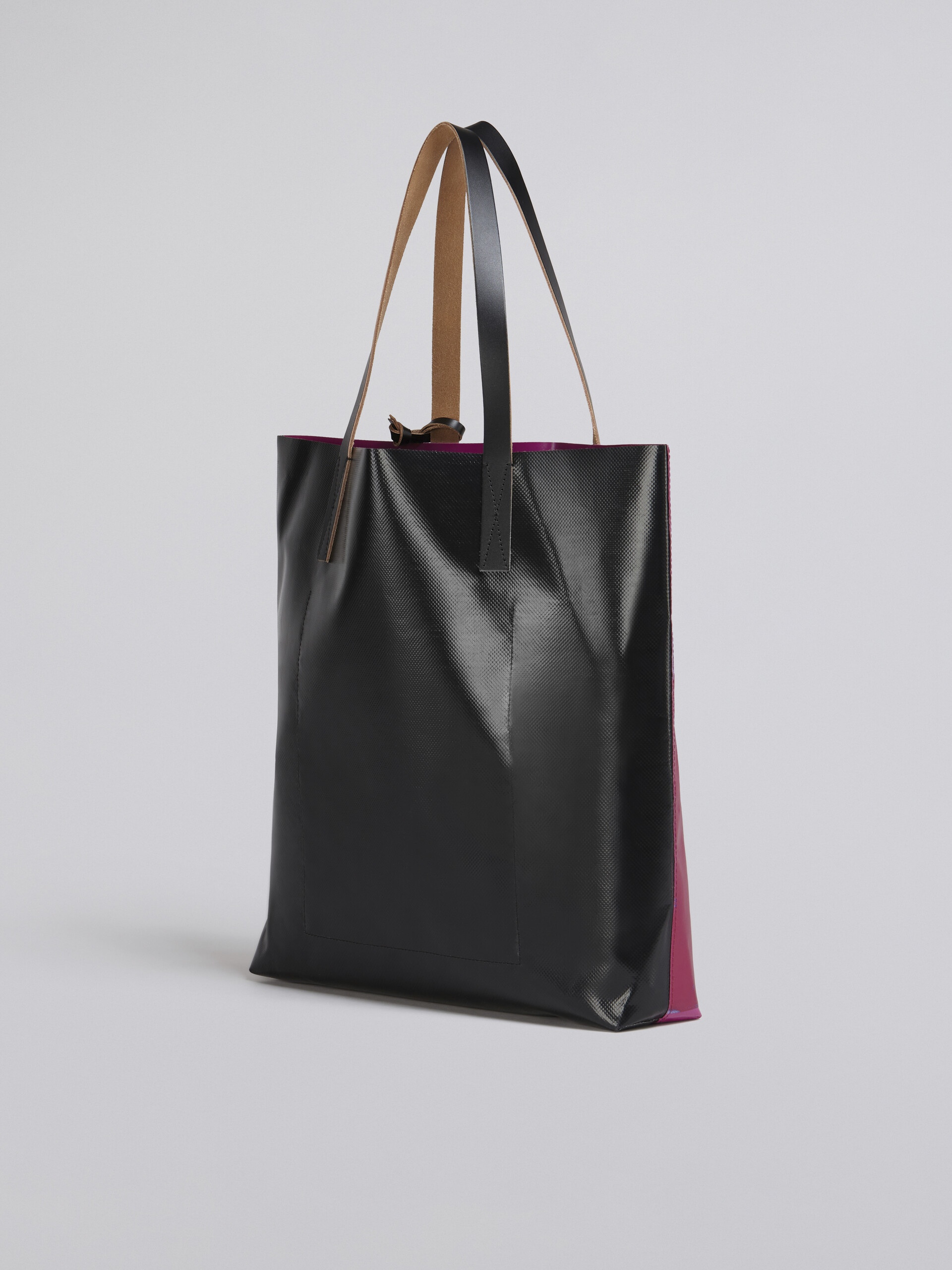 PINK FADED ROSES PRINT PVC BAG - 3