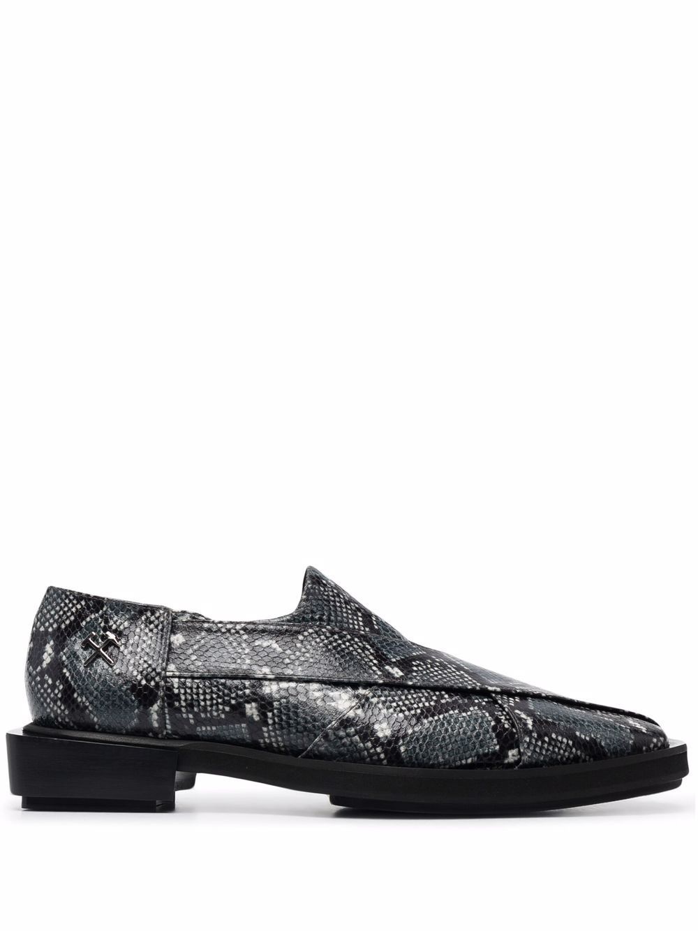 snakeskin effect loafers - 1