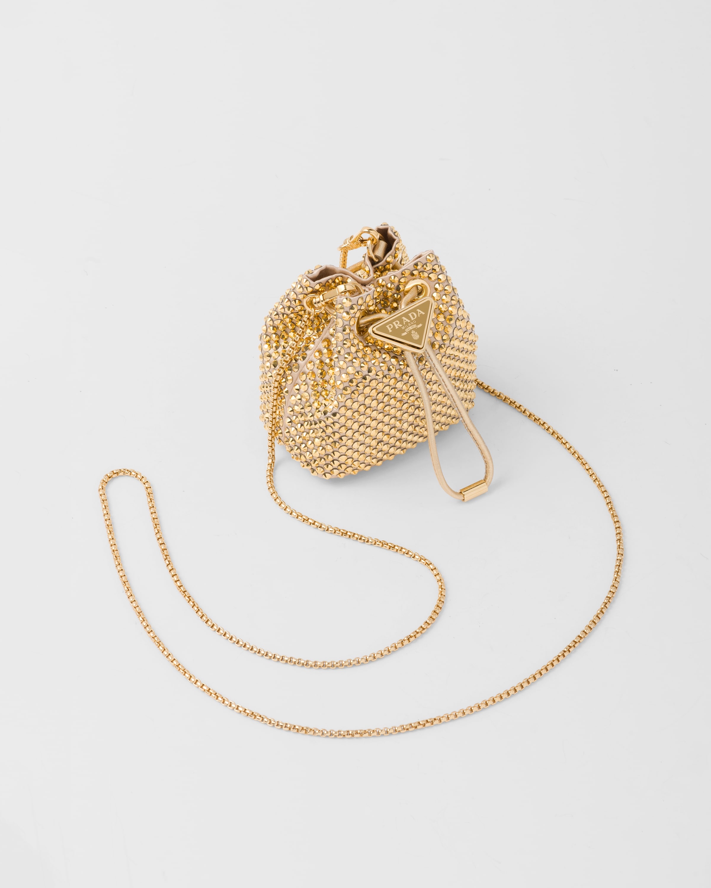 Prada Embellished satin mini-pouch | REVERSIBLE