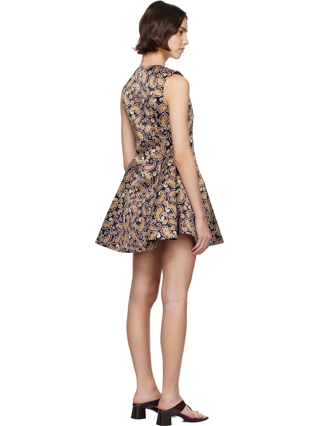 Multicolor Paisley Print Circle-Skirt Minidress - 3