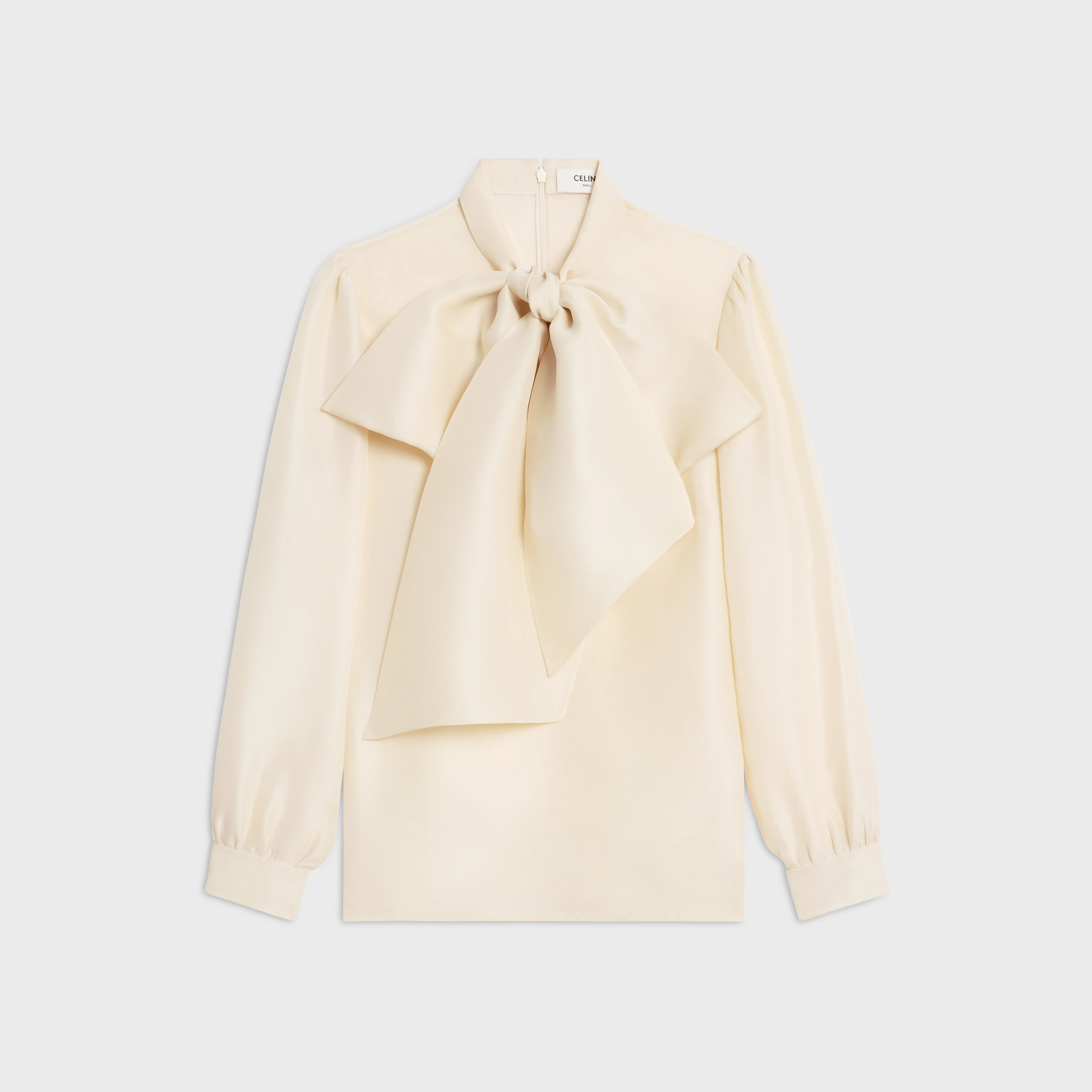 blouse with maxi bow in silk - 1