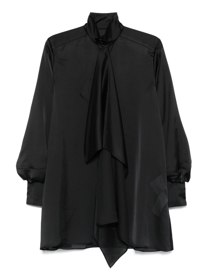high-neck draped mini dress 1