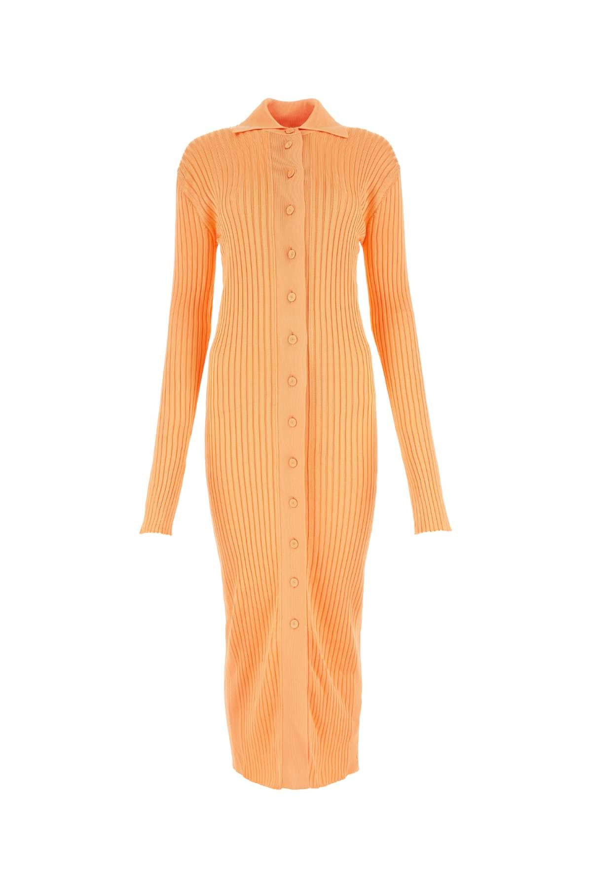 Jil Sander Women Pastel Orange Viscose Shirt Dress - 1