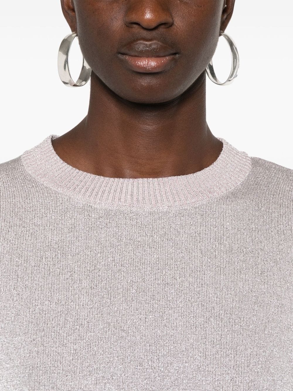 metallic knit jumper - 5
