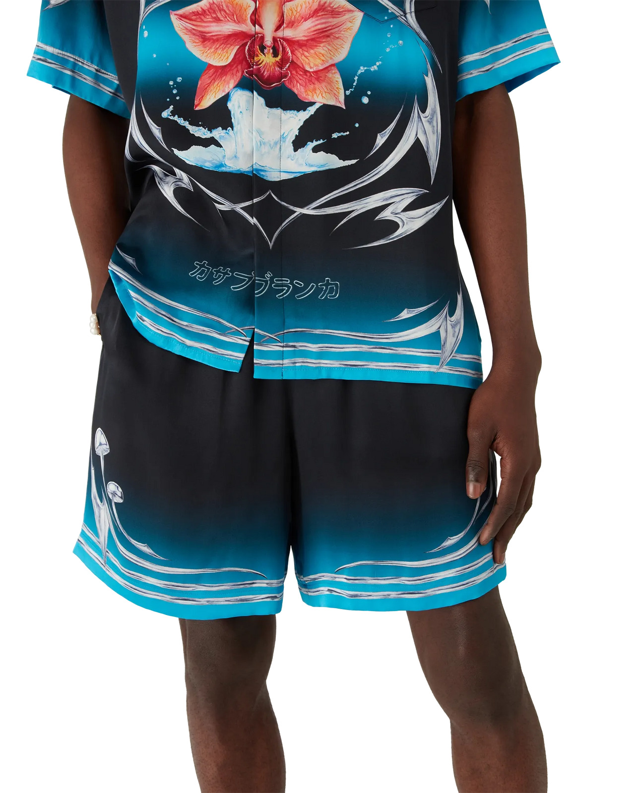 Blades Silk Satin Shorts | Casablanca Paris - 2