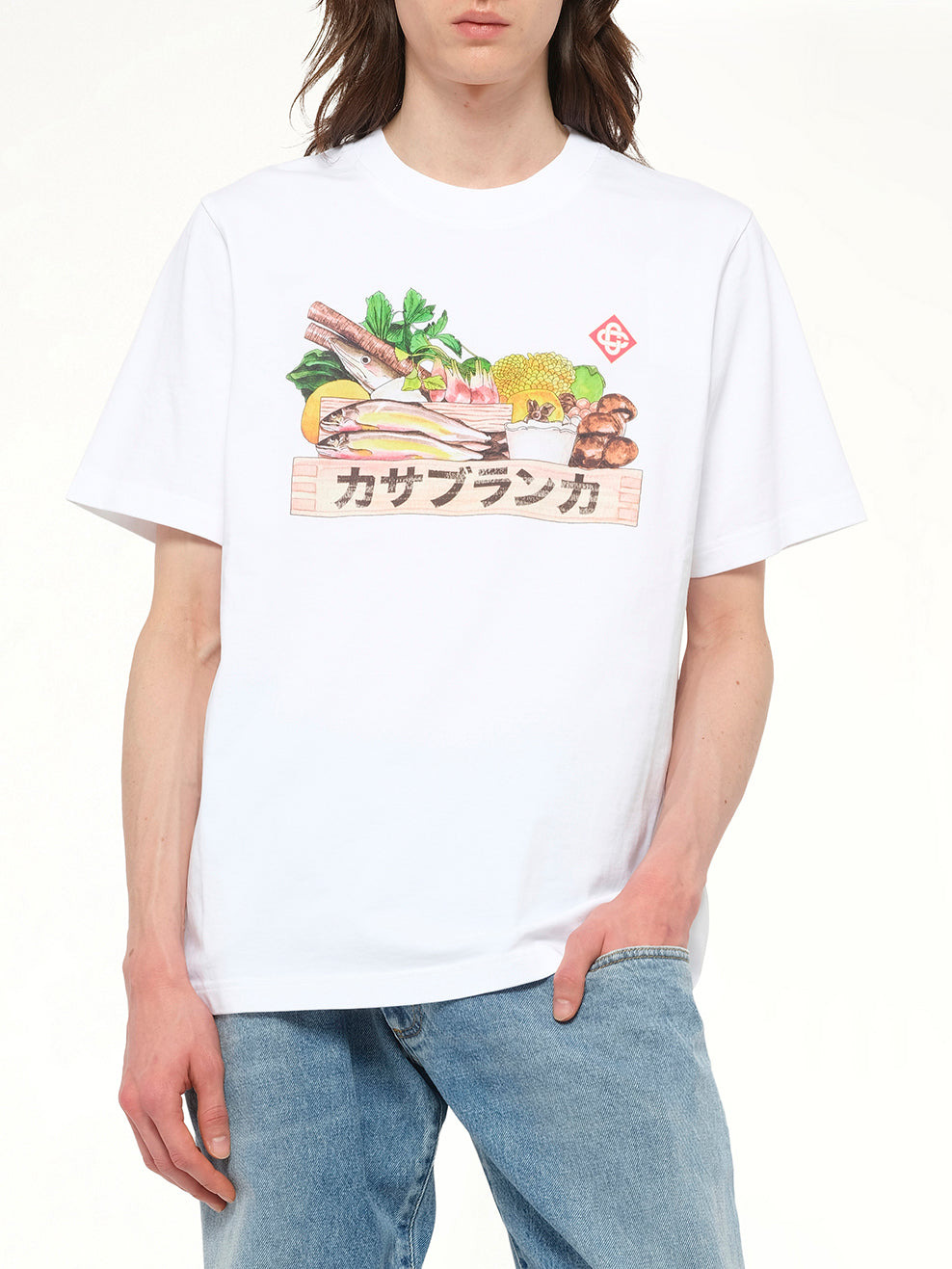 Casablanca Ingredient Printed T-Shirt in White - 6