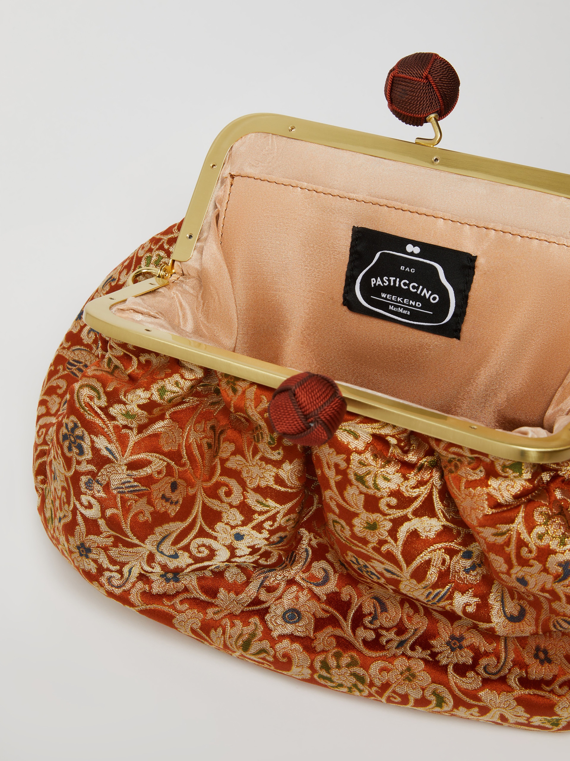 JPNTREASURESM Medium jacquard silk Pasticcino Bag - 6