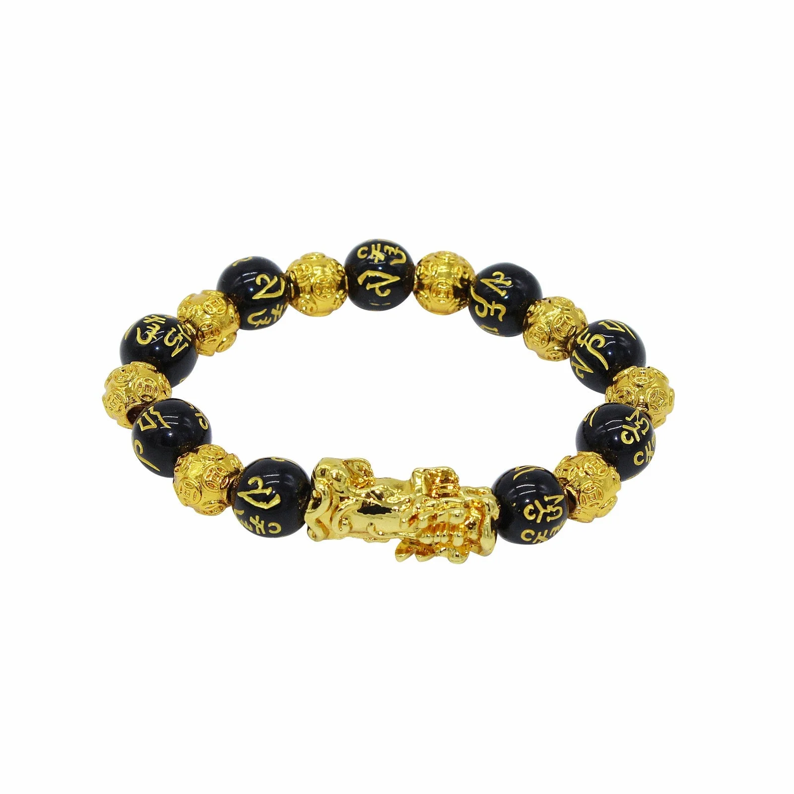 Bracelet - Gold Dragon & Script - 1