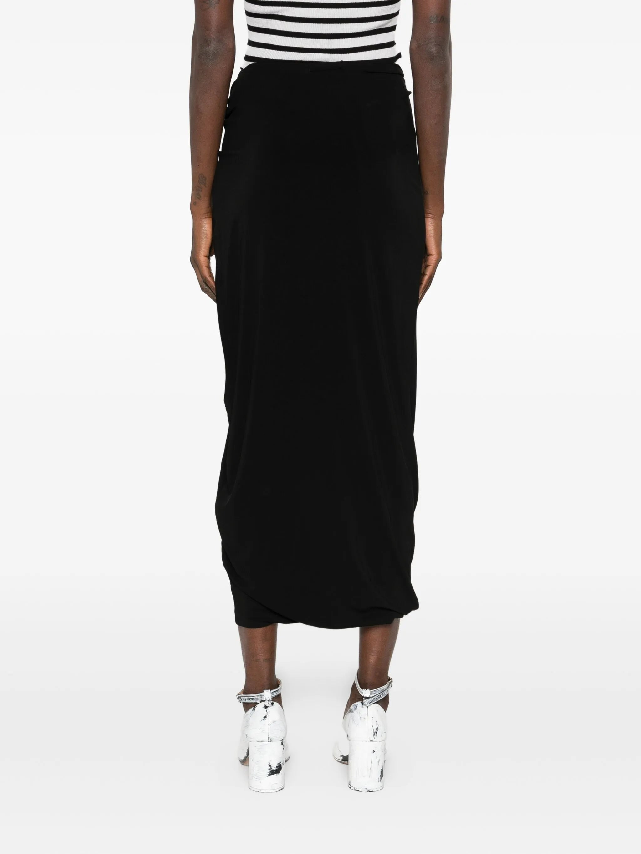 Jean Paul Gaultier Ring-detail Side-split Midi Skirt - 3