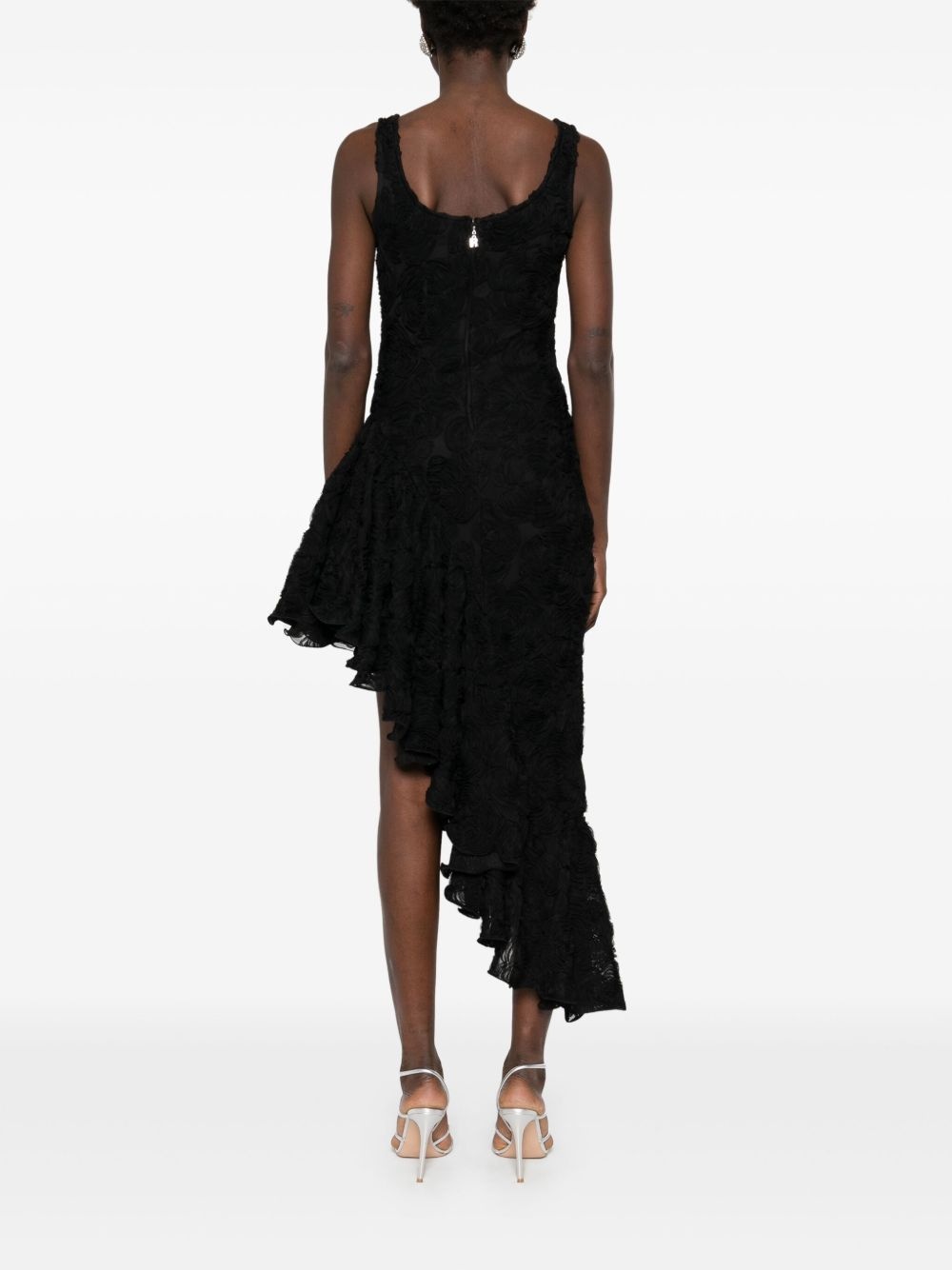 flower mesh midi dress - 4