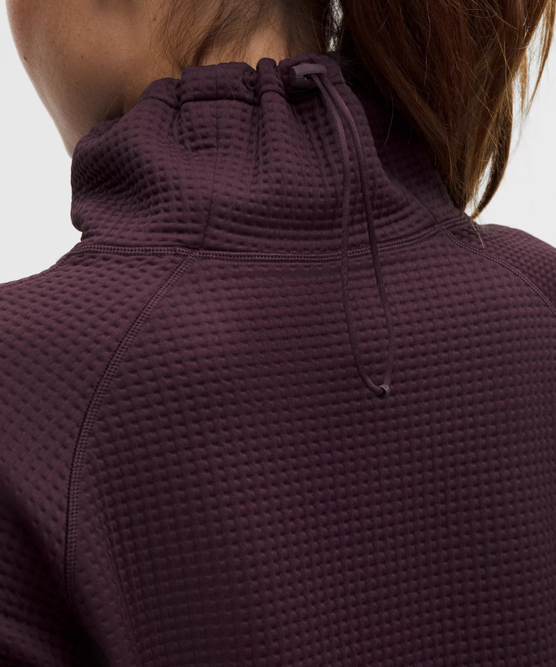 Waffle-Knit Funnel-Neck Long-Sleeve Shirt 8