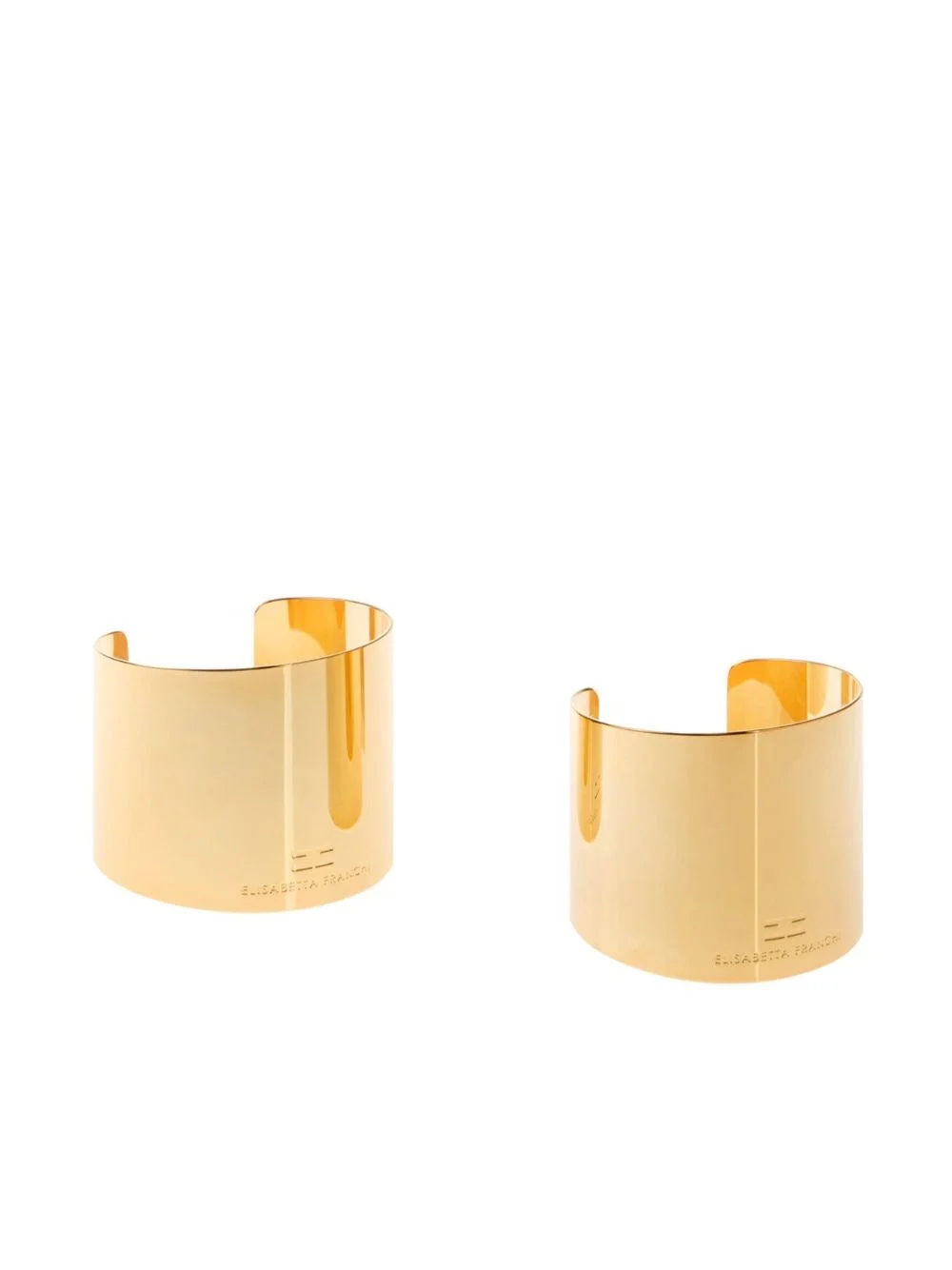 logo-engraved cuff bracelet - 1