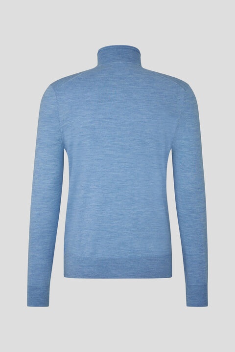 Jouri half-zippered sweater in Light blue - 5