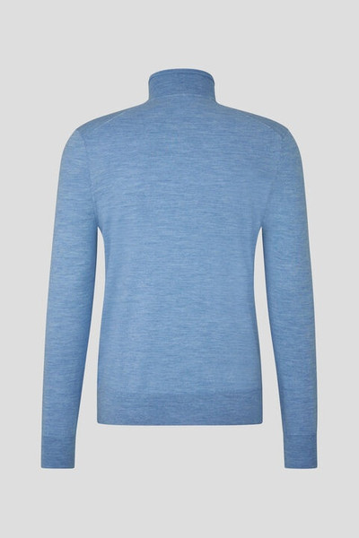 BOGNER Jouri half-zippered sweater in Light blue outlook