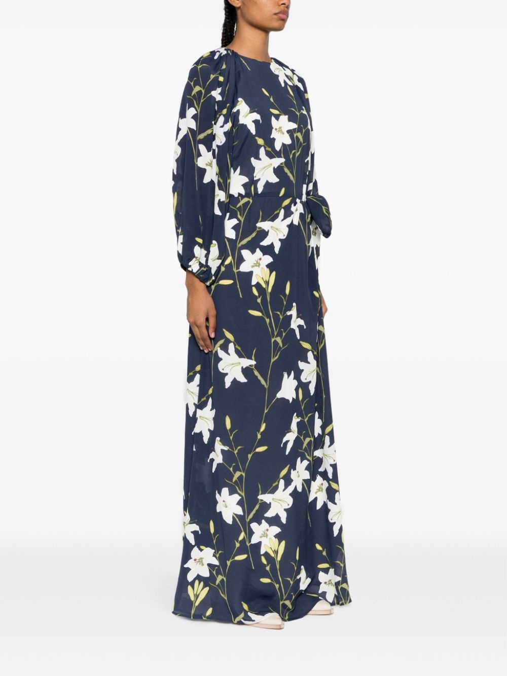 Evian lily-print maxi dress - 3