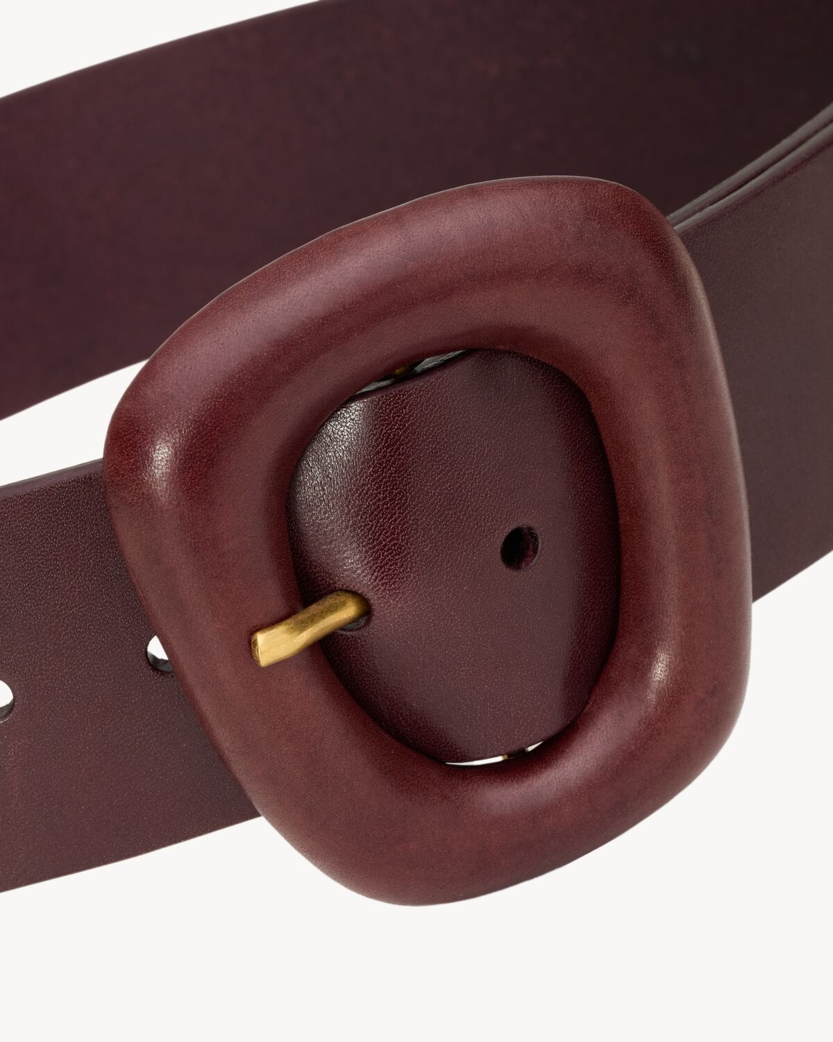 Leather waist belt Dark purple - 5