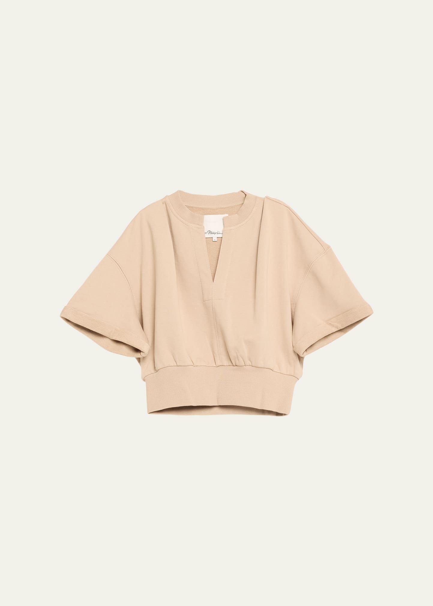 Short-Sleeve Cropped Sweatshirt - 1