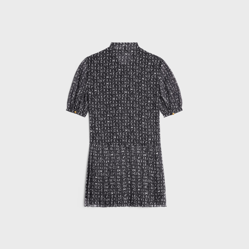 CELINE lavallière mini dress in silk georgette outlook