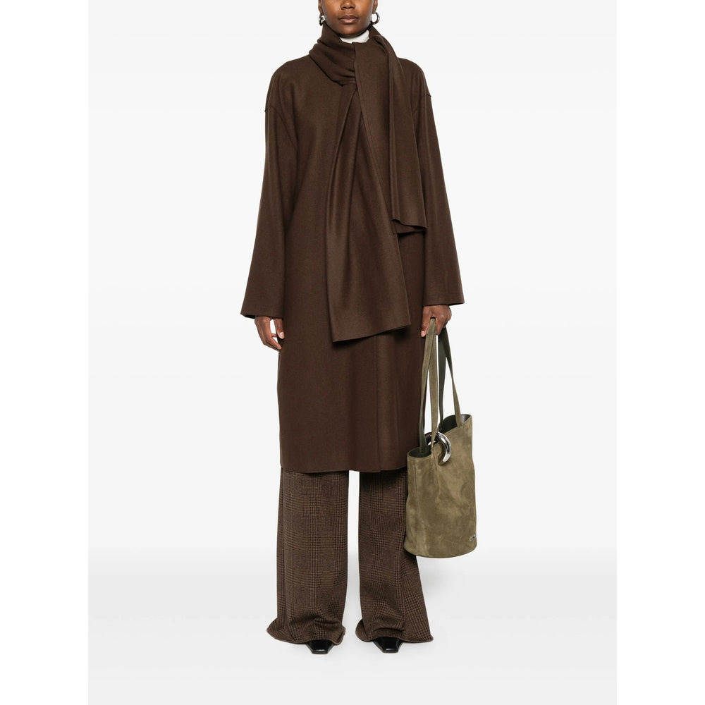 Harris Wharf London Brown Coats - Single Breasted Coats Women - 3