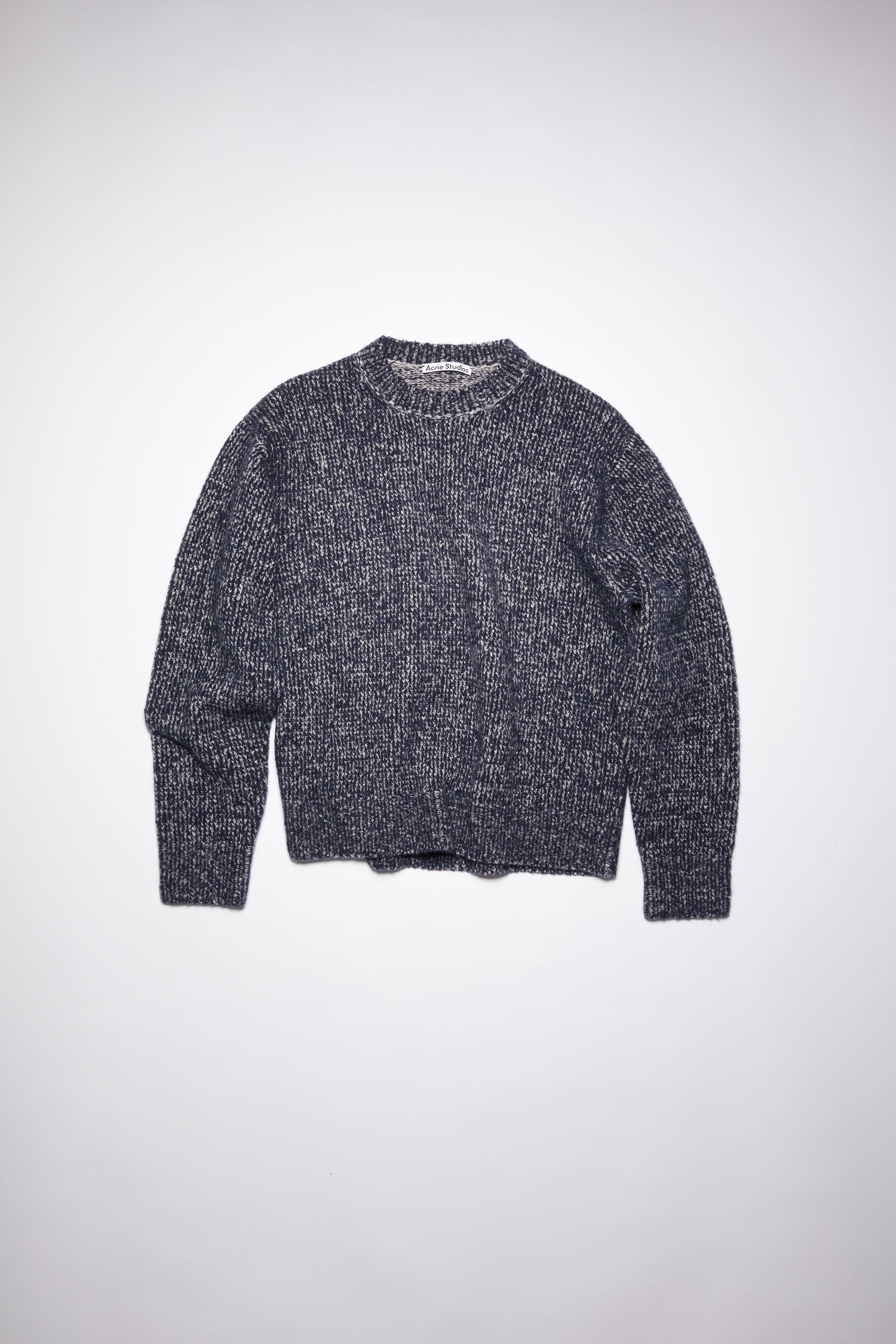 Crew neck sweater - Navy/Grey - 4