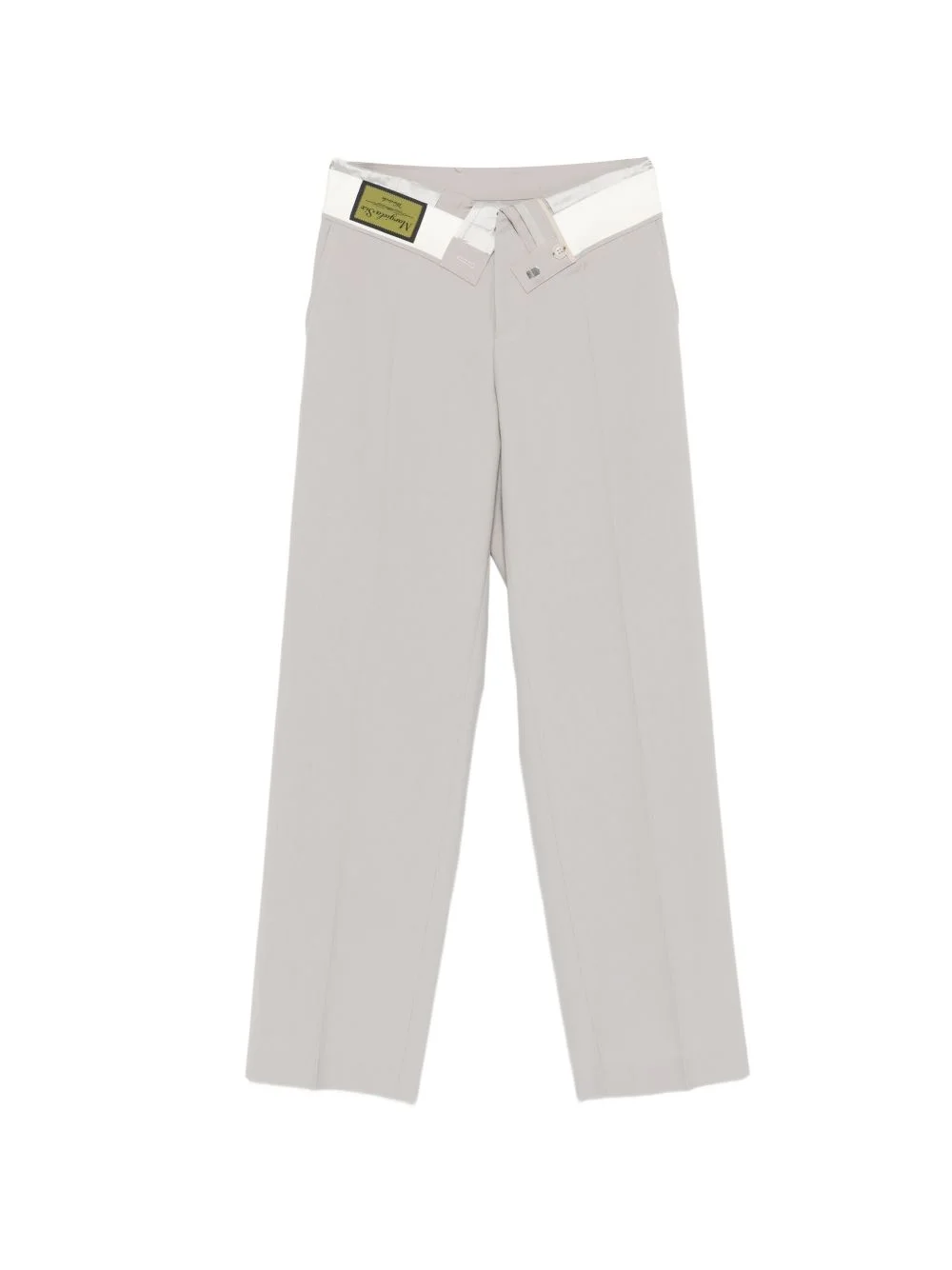 asymmetric-waistband trousers - 1