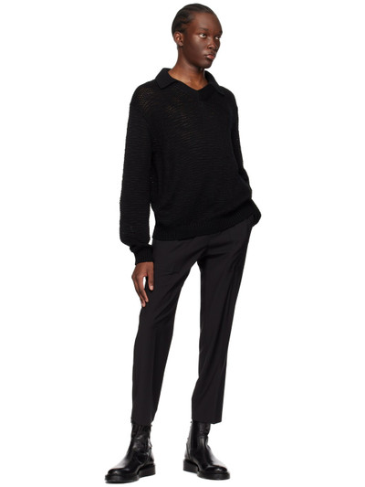 Helmut Lang Black Pointed Collar Sweater outlook