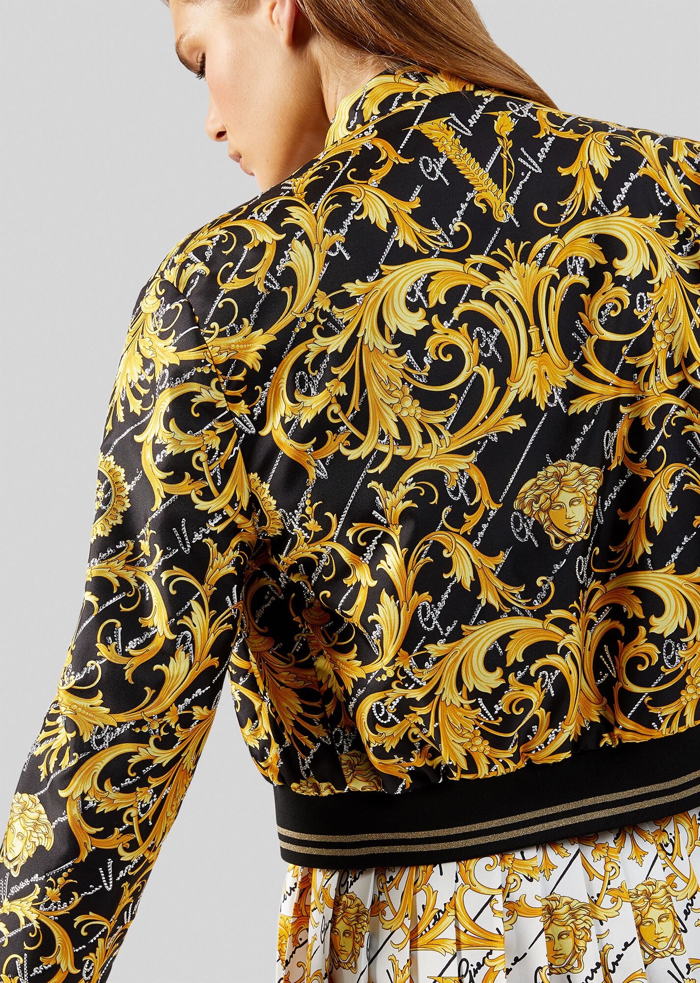 Barocco Signature Print Bomber Jacket - 6