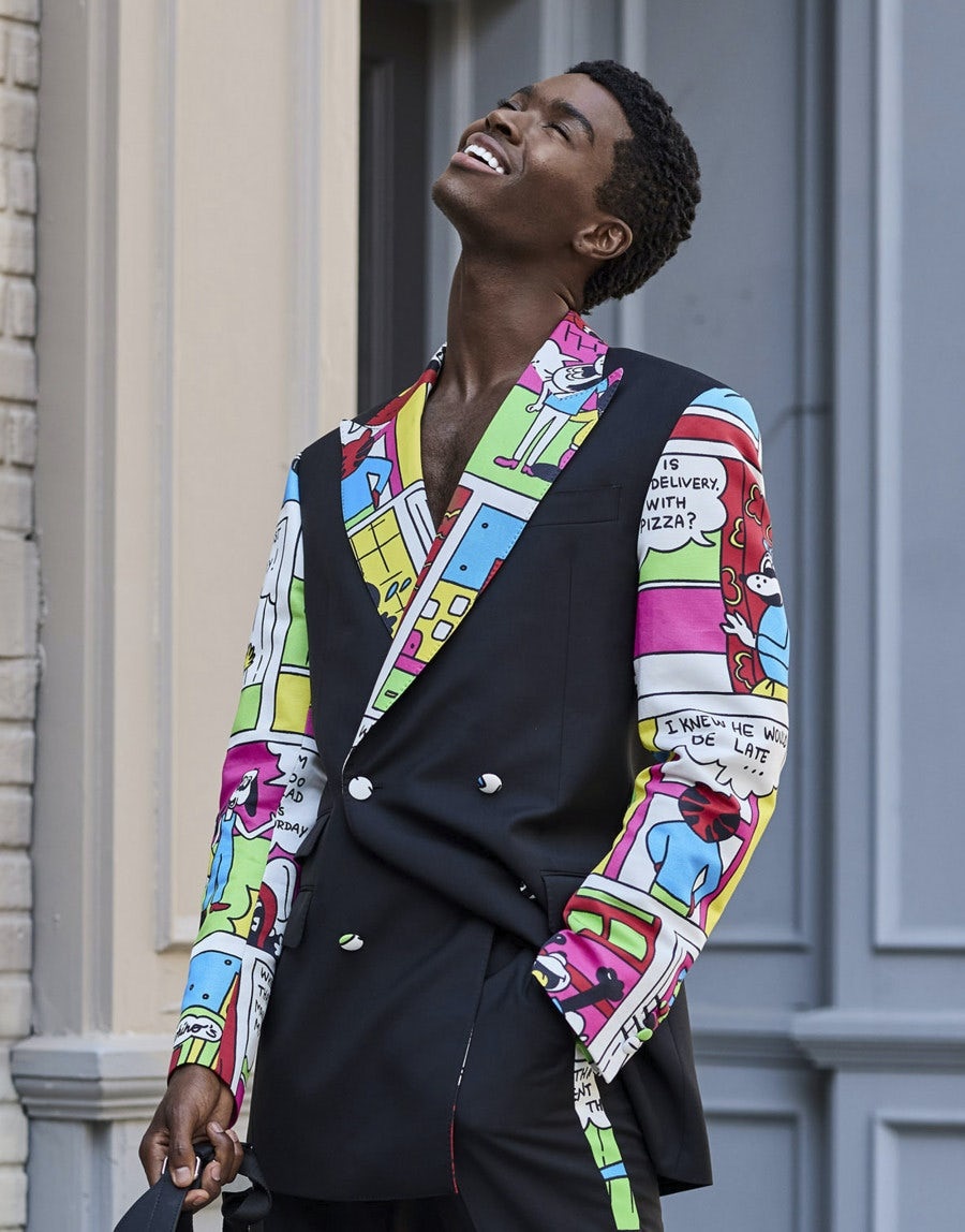 MOSCHINO COMICS WOOL CANVAS JACKET - 5