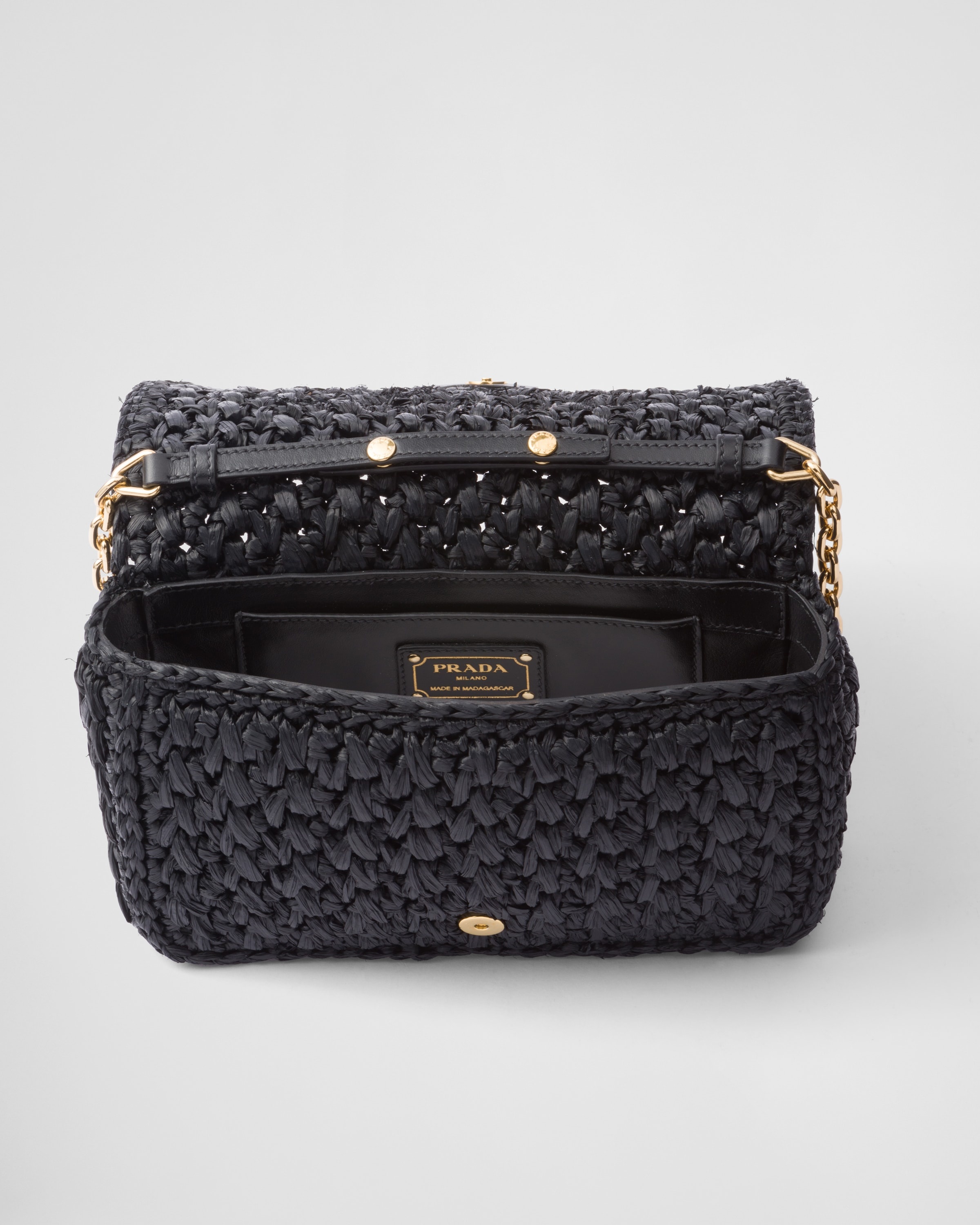 Woven fabric shoulder bag - 4