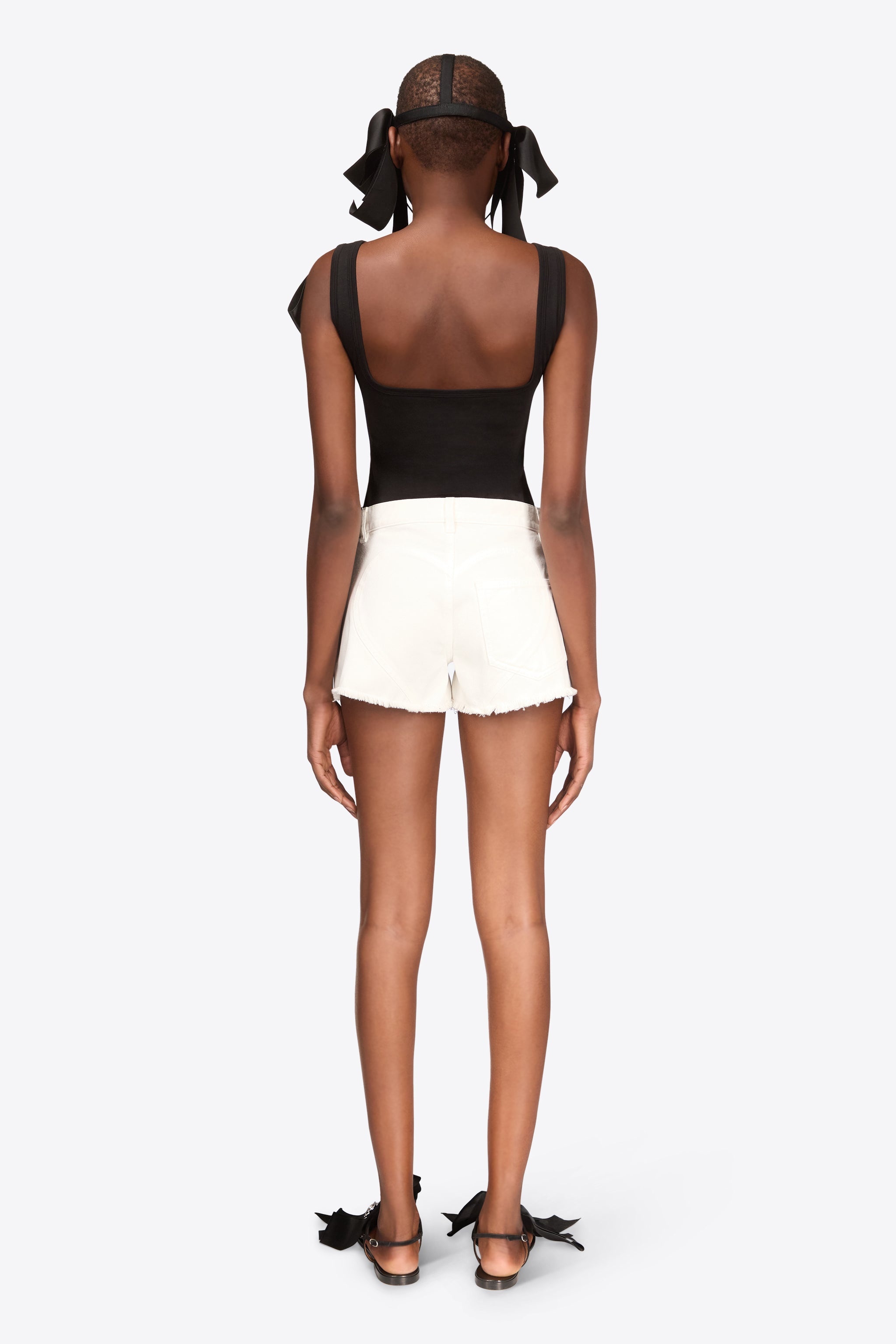 CRYSTAL EMBELLISHED BOW TANK TOP - 6