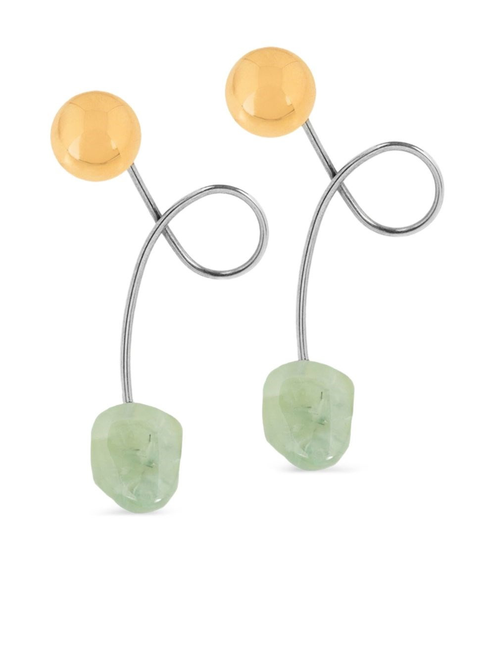 Earrings with semi-precious stones - 2