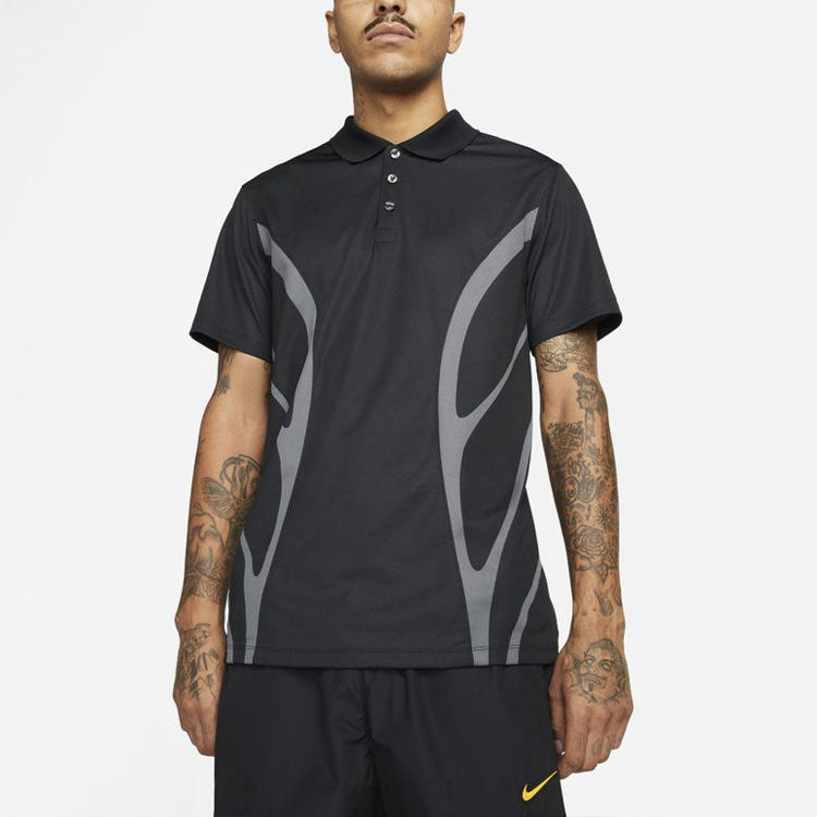 Nike x Drake Crossover NOCTA Golf Series Sports Short Sleeve Polo Shirt Asia Edition Black DJ5579-01 - 4
