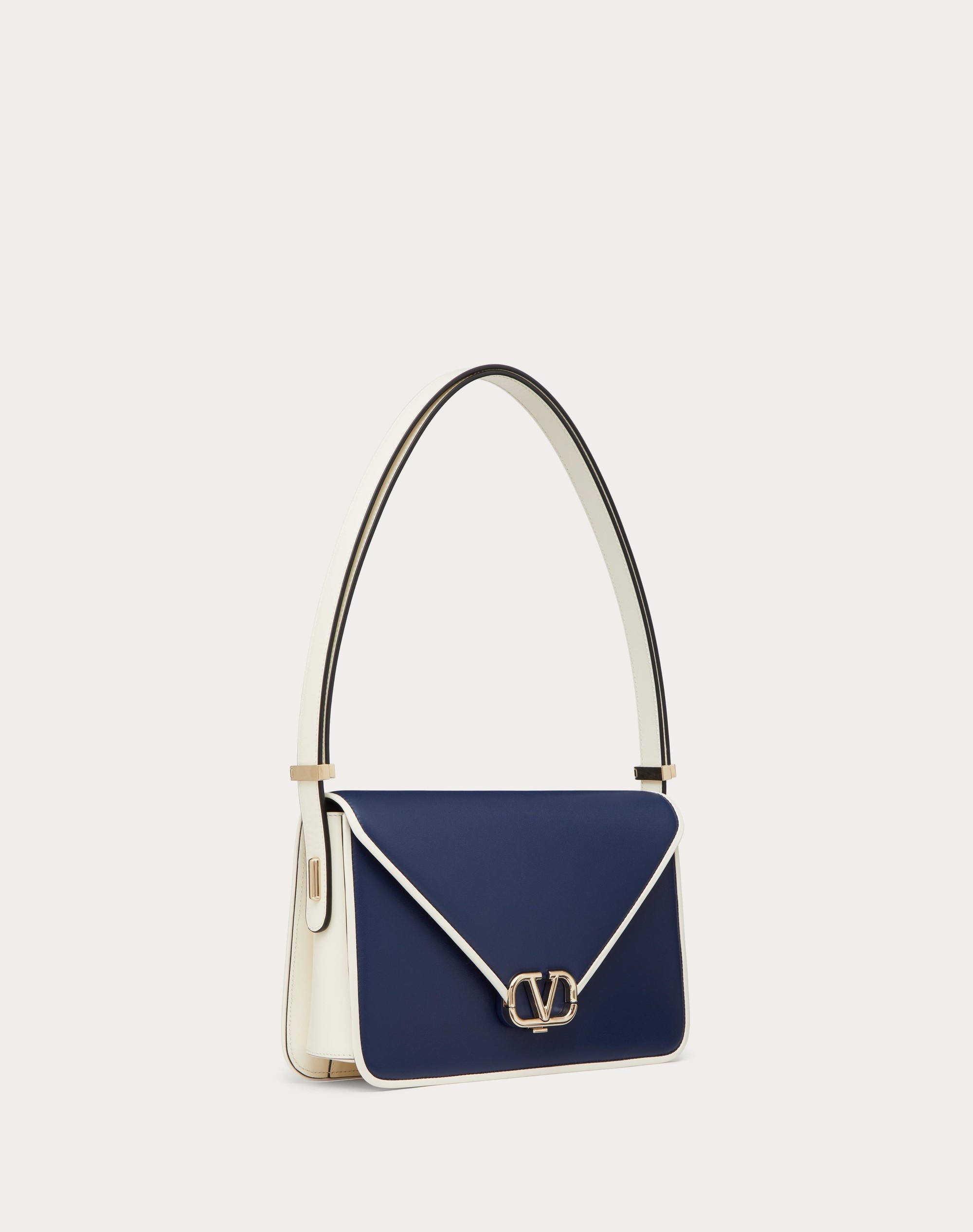 VALENTINO GARAVANI SHOULDER LETTER BAG IN TWO-TONE SMOOTH CALFSKIN - 3