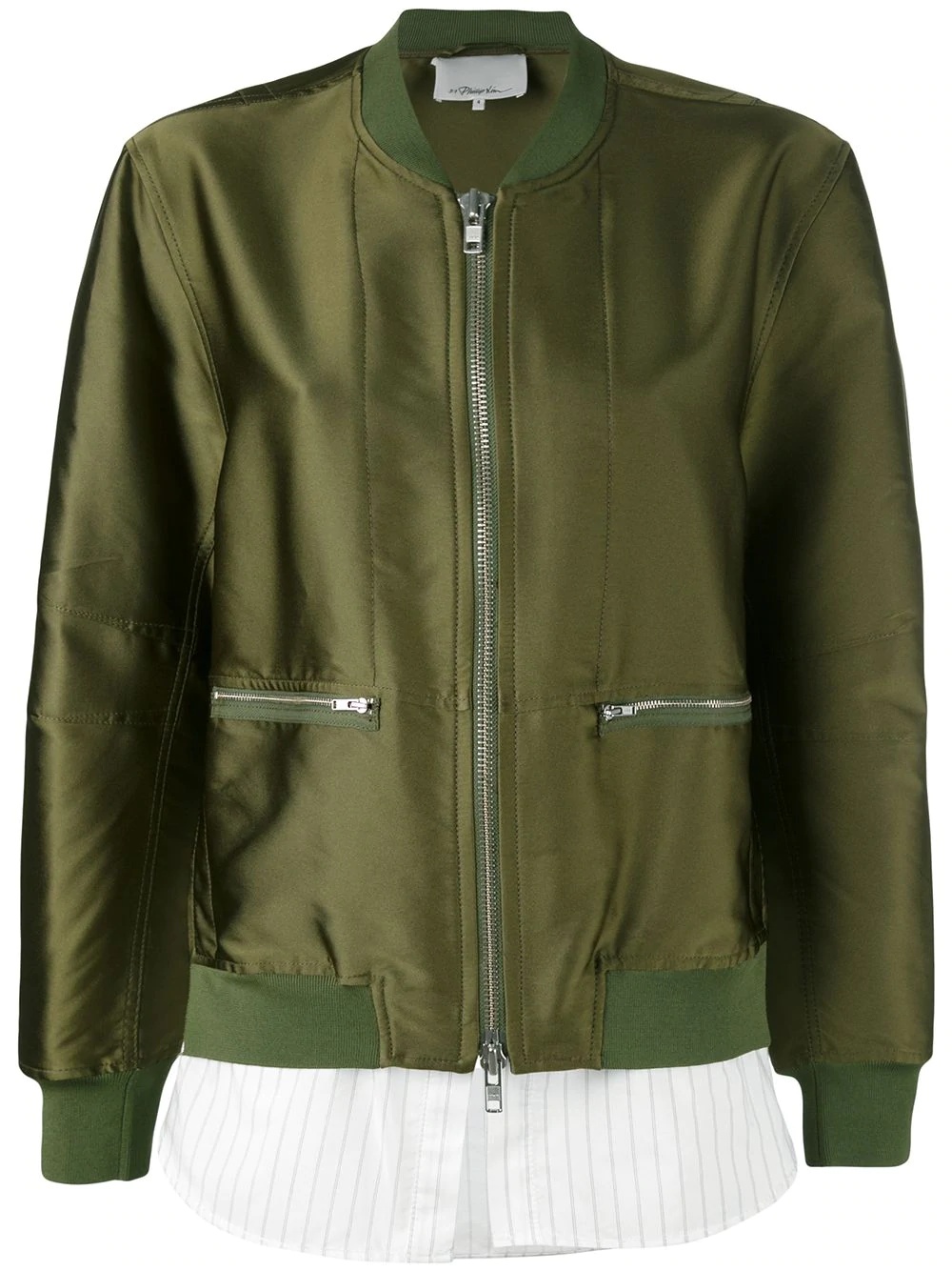 layered bomber jacket - 1