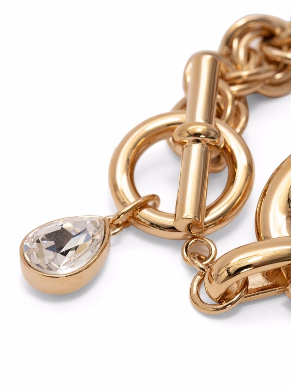 crystal-embellished chain link bracelet - 3