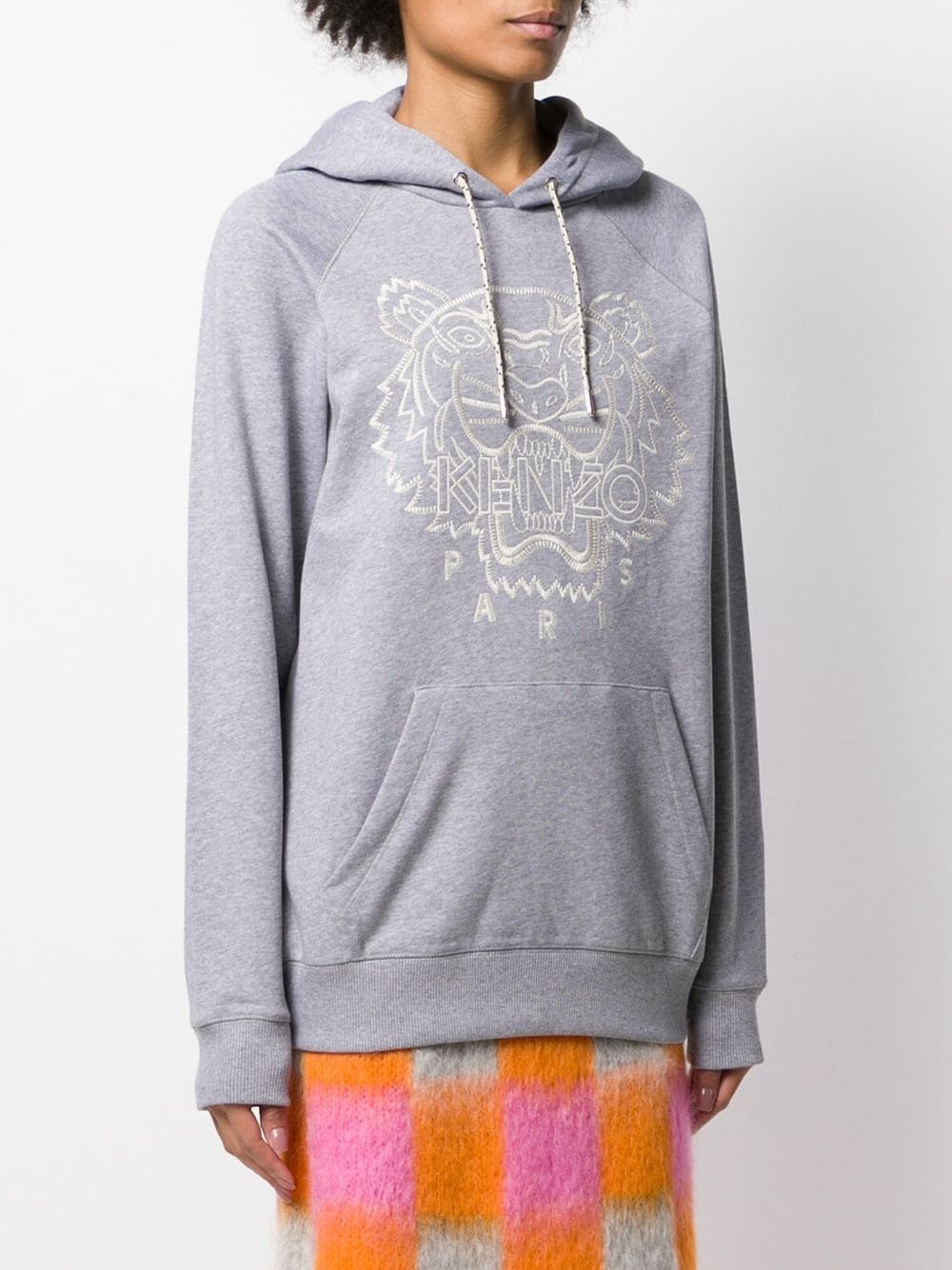 logo embroidered hoodie - 3